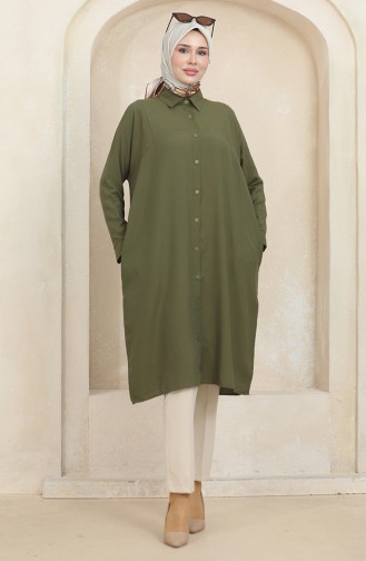Dunkel Khaki Tunikas 6433-13
