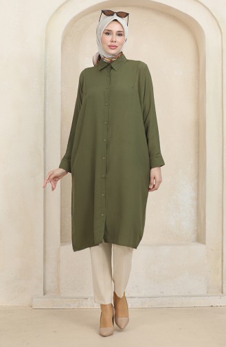 Dunkel Khaki Tunikas 6433-13