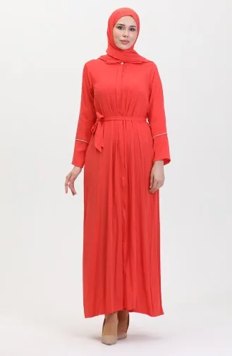 Jurk Met Stenen Details En Sjaal 25Y9011-04 Granaatappelbloem 25Y9011-04