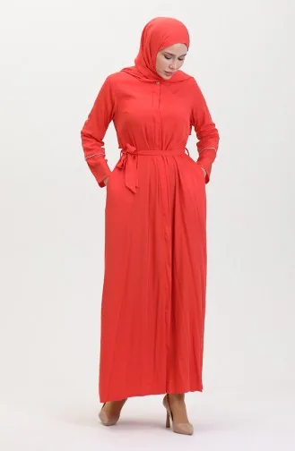 Jurk Met Stenen Details En Sjaal 25Y9011-04 Granaatappelbloem 25Y9011-04