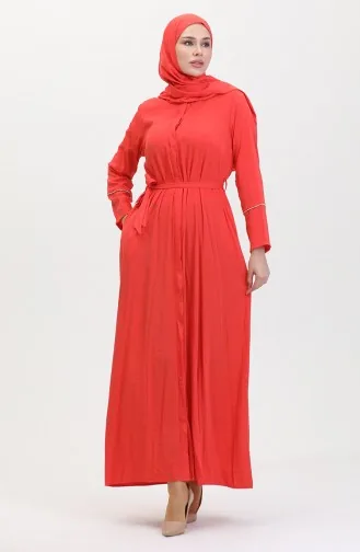 Jurk Met Stenen Details En Sjaal 25Y9011-04 Granaatappelbloem 25Y9011-04