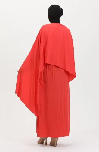 Jurk Met Stenen Details En Sjaal 25Y9011-04 Granaatappelbloem 25Y9011-04