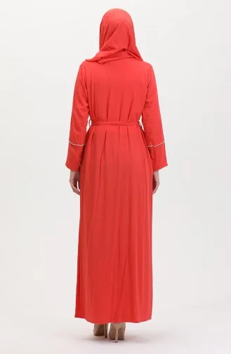 Jurk Met Stenen Details En Sjaal 25Y9011-04 Granaatappelbloem 25Y9011-04