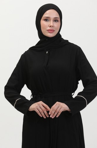Jurk Met Stenen Details En Sjaal 25Y9011-01 Zwart 25Y9011-01