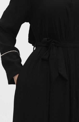 Jurk Met Stenen Details En Sjaal 25Y9011-01 Zwart 25Y9011-01