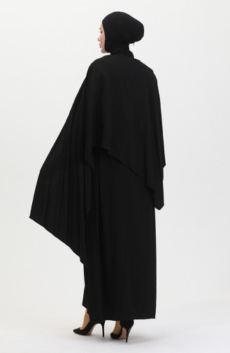 Jurk Met Stenen Details En Sjaal 25Y9011-01 Zwart 25Y9011-01