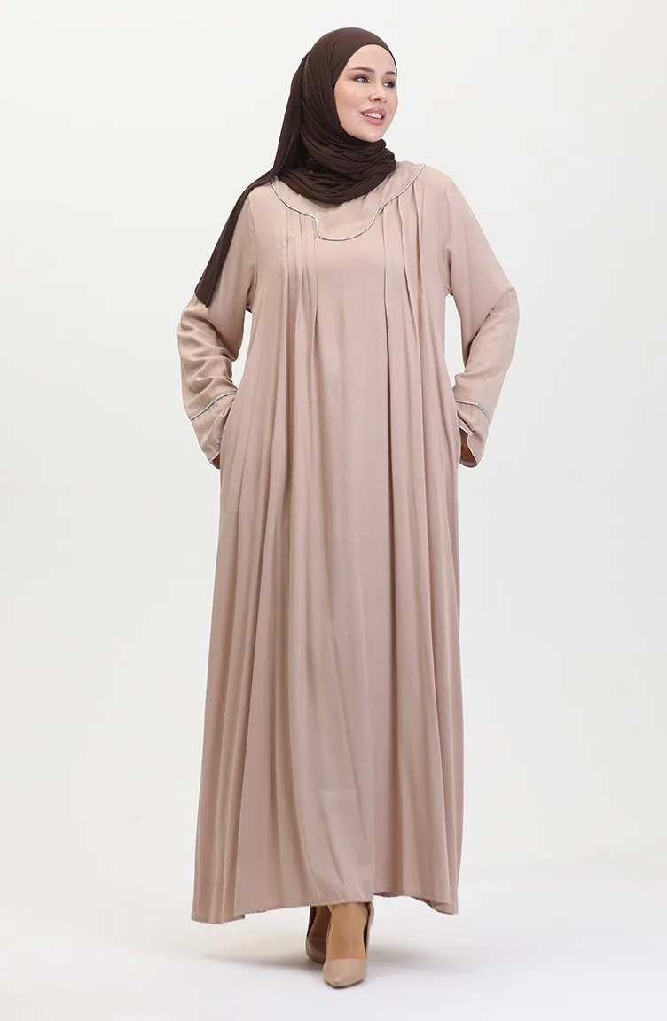 Paspelierung Plus Size Belmando Kleid 25Y9053-01 Nerz 25Y9053-01