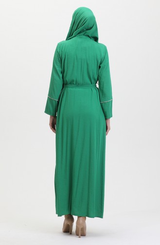 Kleid Mit Steindetail Und Schal 25Y9011-03 Smaragdgrün 25Y9011-03