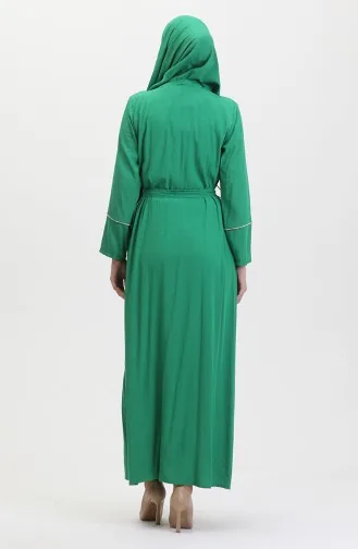 Jurk Met Stenen Details En Sjaal 25Y9011-03 Smaragdgroen 25Y9011-03