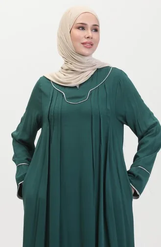 Paspelierung Plus Size Belmando Kleid 25Y9053-02 Smaragdgrün 25Y9053-02