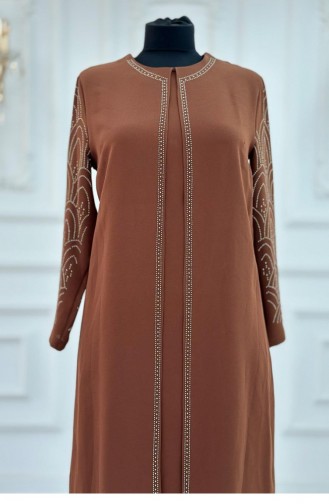 Amine Hüma Suzan Abendkleid Braun 3291