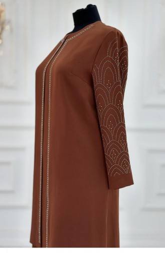 Amine Hüma Suzan Abendkleid Braun 3291