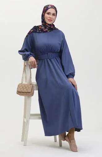 Gathered Waist Dress 8004-04 Indigo 8004-04