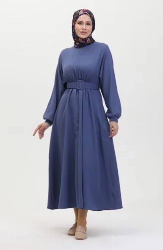 Gathered Waist Dress 8004-04 Indigo 8004-04