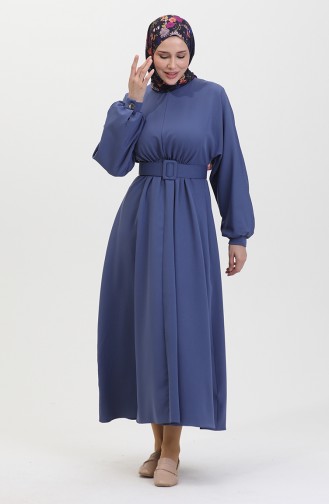 Gathered Waist Dress 8004-04 Indigo 8004-04