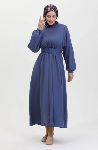 Gathered Waist Dress 8004-04 Indigo 8004-04