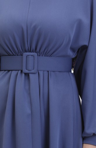 Gathered Waist Dress 8004-04 Indigo 8004-04