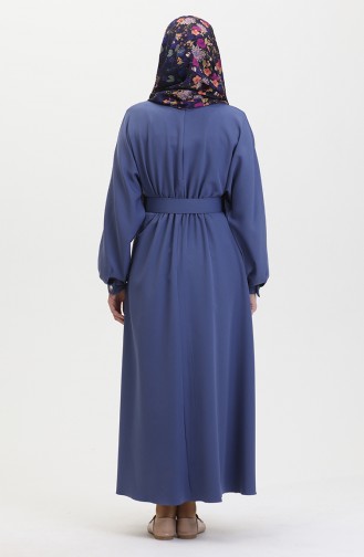 Gathered Waist Dress 8004-04 Indigo 8004-04