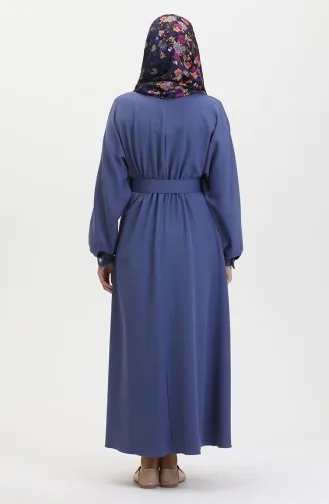 Gathered Waist Dress 8004-04 Indigo 8004-04