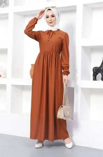 Kleid Mit Geraffter Taille 0575-11 Taba 0575-11