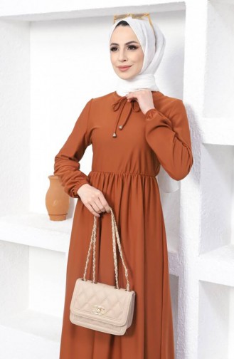 Kleid Mit Geraffter Taille 0575-11 Taba 0575-11