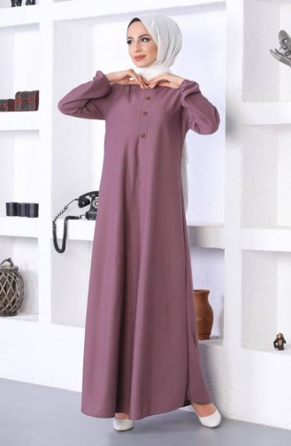 Elastic Sleeve Placket Dress 0578-10 Dusty Rose 0578-10