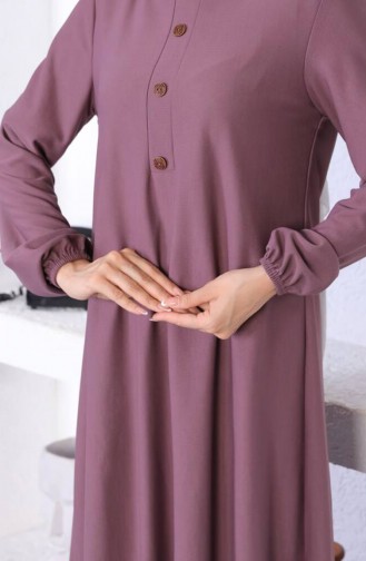 Elastic Sleeve Placket Dress 0578-10 Dusty Rose 0578-10