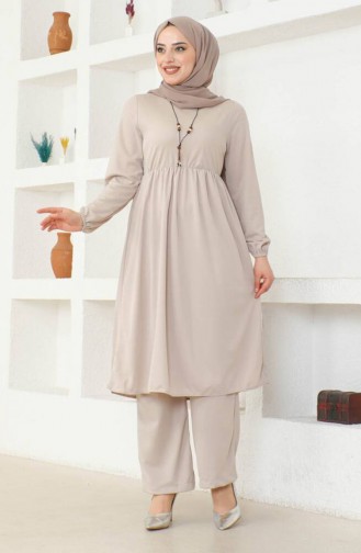 Necklace Tunic Two Piece Suit 0583-08 Mink 0583-08