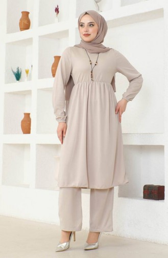 Necklace Tunic Two Piece Suit 0583-08 Mink 0583-08