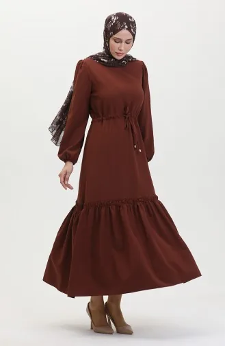 Robe Manches Elastiques 8005-04 Brun 8005-04
