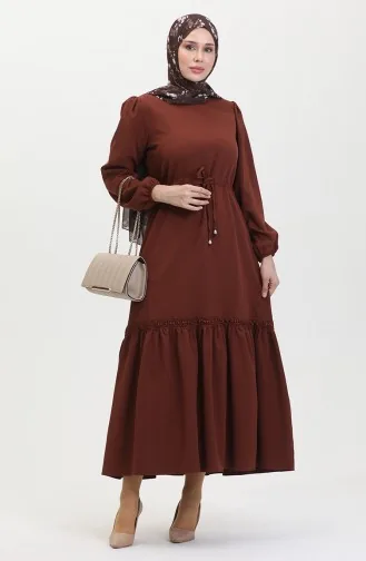 Robe Manches Elastiques 8005-04 Brun 8005-04