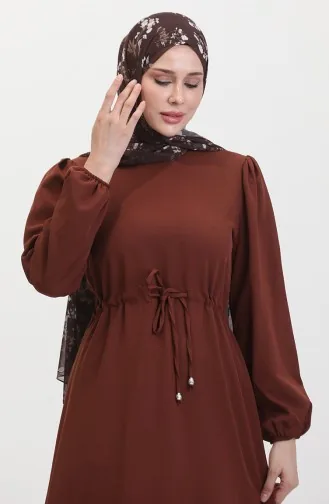 Robe Manches Elastiques 8005-04 Brun 8005-04