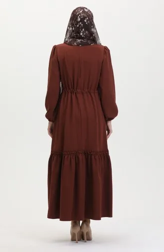 Robe Manches Elastiques 8005-04 Brun 8005-04