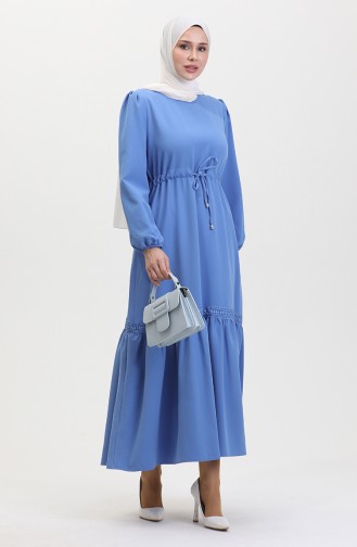 Robe Manches Elastiques 8005-03 Bleu 8005-03