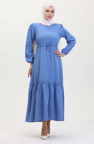 Robe Manches Elastiques 8005-03 Bleu 8005-03