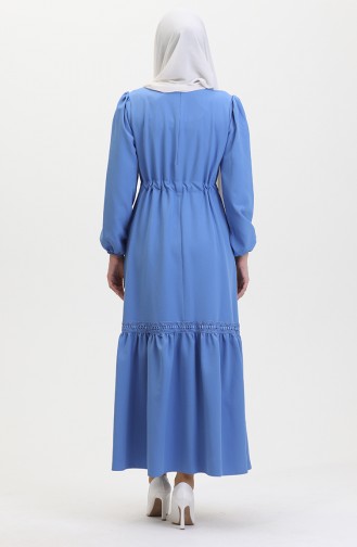 Robe Manches Elastiques 8005-03 Bleu 8005-03
