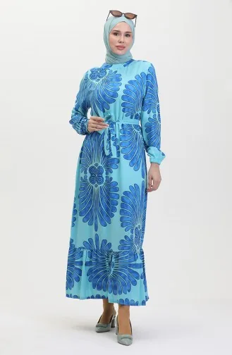 Jurk Met Riem En Rok Met Ruches 50171-01 Saks 50171-01