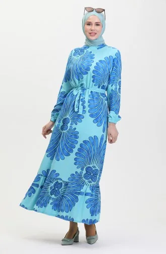 Jurk Met Riem En Rok Met Ruches 50171-01 Saks 50171-01