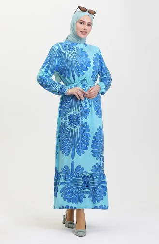 Jurk Met Riem En Rok Met Ruches 50171-01 Saks 50171-01