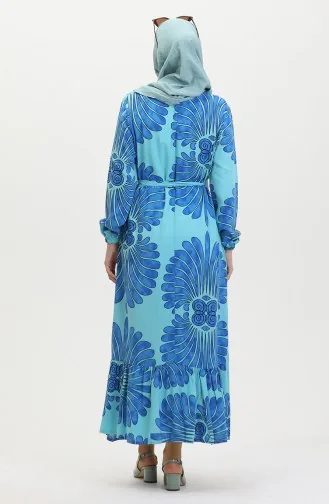 Jurk Met Riem En Rok Met Ruches 50171-01 Saks 50171-01