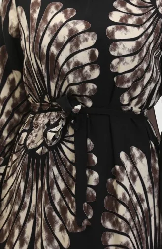 Robe A Ceinture Et Jupe Froufrous 50171-02 Noir 50171-02