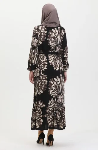 Robe A Ceinture Et Jupe Froufrous 50171-02 Noir 50171-02