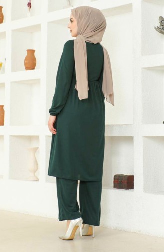 Halskette Tunika Hose Doppelanzug 0583-02 Smaragdgrün 0583-02