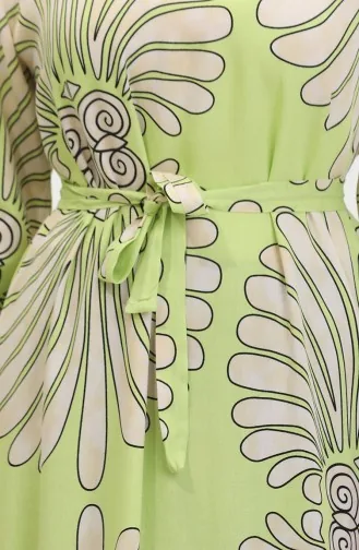 Jurk Met Ruches En Riem En Riem 50171-03 Groen 50171-03