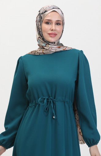 Robe Manches Elastiques 8005-01 Vert Emeraude 8005-01