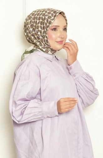 Almond Bursa Silk Patterned Scarf Khaki Badembursa00 004 00_004