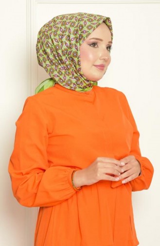 Écharpe à Motifs En Soie Bursa Amande Vert Pistache Badembursa00 0069 00_0069