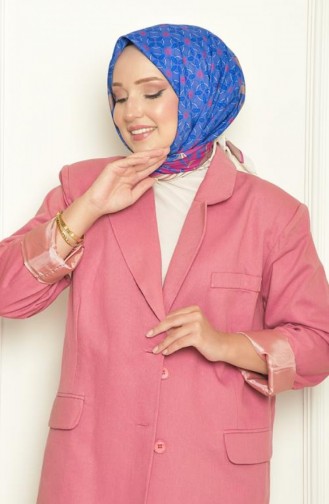 Lilac Bursa Silk Patterned Scarf Ecru Leylakbursa00 026 00_026