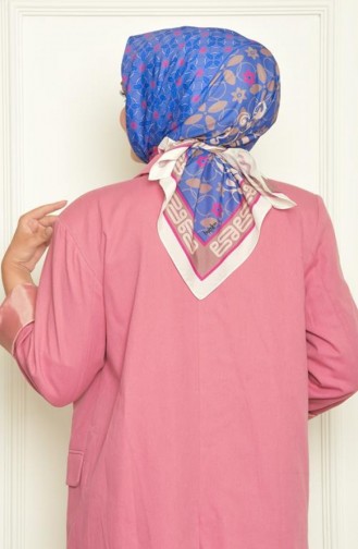 Lilac Bursa Silk Patterned Scarf Ecru Leylakbursa00 026 00_026