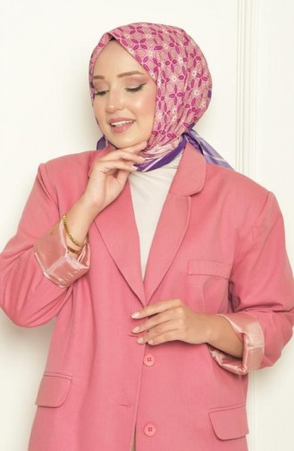 Lila Schal Mit Bursa-Seidenmuster Lila Leylakbursa00 028 00_028